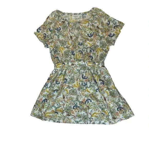 Paisley Floral Multicolor Summer Beach Faith Cinched Dress L - Picture 4 of 10